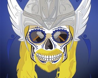 Thor Sugar Skull Print 11x14 print