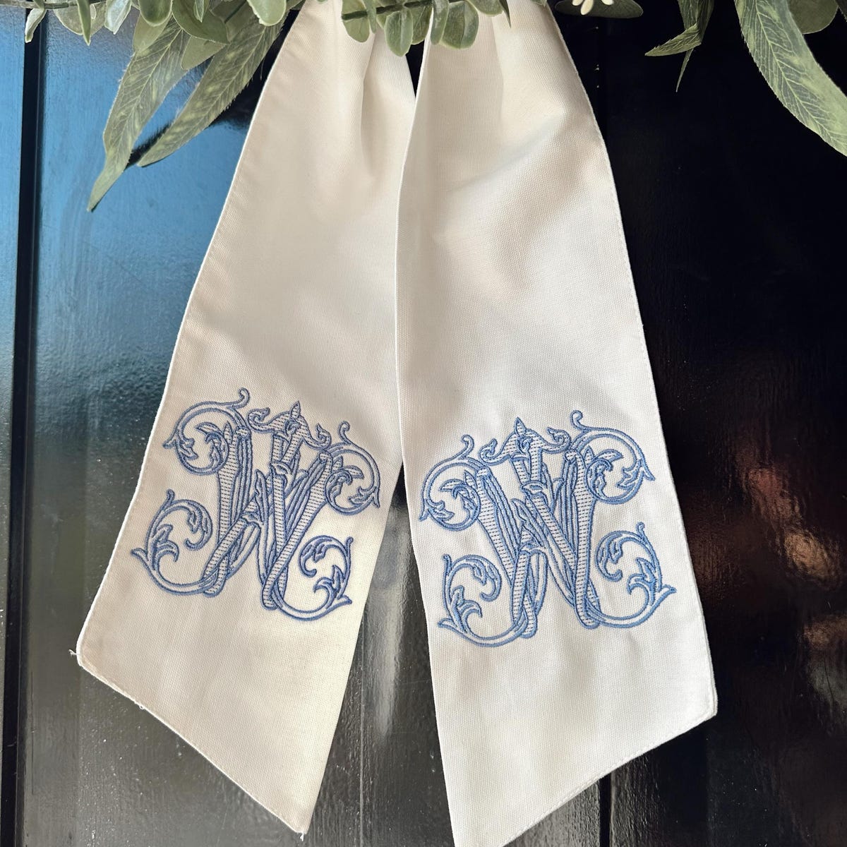Monogram Wreath Sash - Etsy