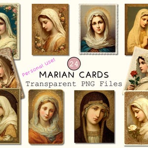 Vintage Holy Cards Clipart Collection, Transparent Religious PNGs, Digital Antique Victorian Scrapbooking, Catholic Faith Praying Stickers