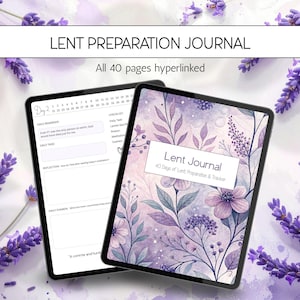 Catholic Lent Preparation Journal, Digital Hyperlinked Lenten Tracker, Christian Easter Habit-Forming Planner, Printable Religious PDF