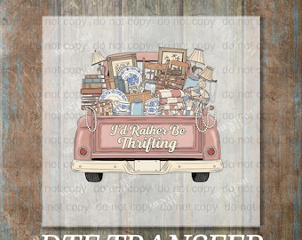 Thrift Queen DTF Transfer, Vintage Thrift Store Iron On, Cottagecore Cute DTF Print, Ready To Press
