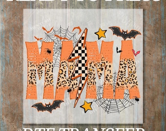 Mama Leopard Halloween DTF Transfer, Funny Halloween Mom Shirt Print, Ready To Press Heat Transfer, Spooky Season T-shirt Design