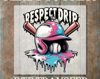 Baseball Drip For Boys Dtf Transfer, Ice Cream Drip Youth Boys Ready To Press, Heat Transfer, DTF Gang Sheet, Baseball Sport, Game Day DTF