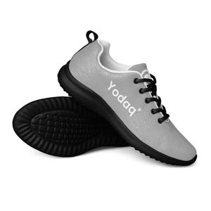 Yodaq® Grey Men’s Knit Sneakers – Lightweight Gym Trainers | Breathable Running Shoes | Streetwear Urban Comfort Footwear