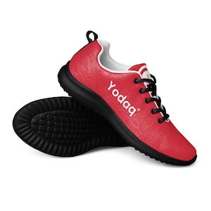 Red Black Men’s Urban Sneakers – Yodaq Athletic Running Shoes | Bold Gym Trainers | Streetwear Sport Shoes
