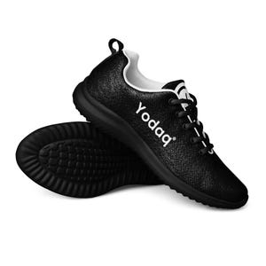 Triple Black Knit Sneakers for Men – Yodaq Urban Runners | All Black Streetwear Shoes | Breathable Lightweight Trainers