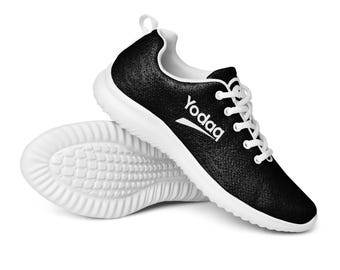 Women’s Black Lightweight Athletic Sneakers | Breathable Flyknit Running Shoes by Yodaq