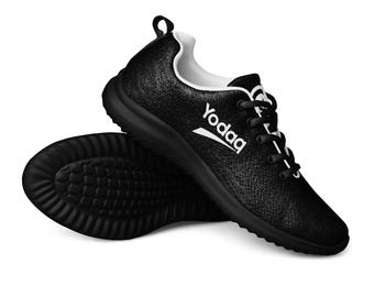 Yodaq Men’s Black Athletic Sneakers – Lightweight Minimalist Running Shoes | Streetwear Trainers | Breathable Everyday Comfort