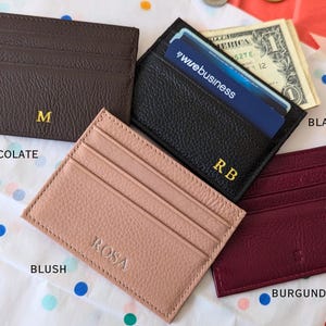 Black, Chocolate, or Burgandy card holder.