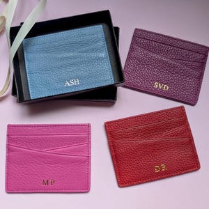 Leder Kartenhalter, Minimalistische Leder Geldbörse, Kreditkarten-Kartenhalter, personalisierte schlanke Karte Brieftasche, Kartenhalter für Herren, Brieftasche für Ihn