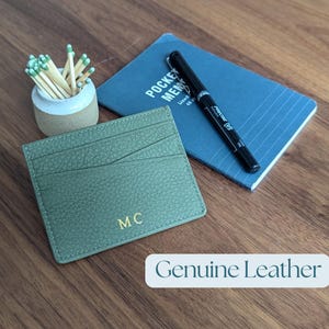 Monogrammiert Echtleder Kartenetui, Leder Geldbörse, Echtleder Geldklammer, Name Kartenhalter, Herren Kartenhalter, Geschenke für ihn Weihnachten