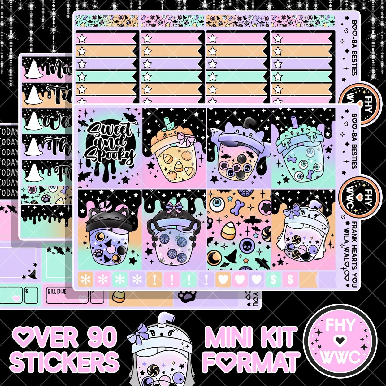 NEW! Boo-Ba - Planner Sticker Mini Kit - 4 Sheets