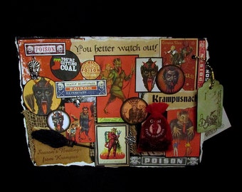 Merry Krampus Card, Krampus Nacht, Krampus Christmas, 68, Devil Card, Happy Krampus, Christmas Card, Krampus Card, Krampus Greeting, Gruss