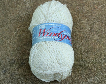 White Yarn, 1 Skein Yarn, Windspun, Quick Knitting Wt, Columbia Minerva, Linen Color Yarn, White Knitting Yarn, Acrylic and Nylon, 85gm