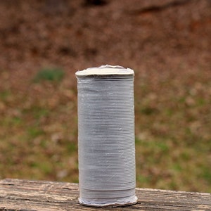 Braided Elastic, 175 Yards, 1/8 inch Wide, White Elastic, White Braided Elastic, Full Roll Elastic, Facemask Elastic, White Eighth