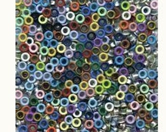 Multi Color Eyelets, 1/8 inch, 200 Eyelets, Color Variety, Scrapbooking, Round Metal, Eyelets, Blue Round, Scrap Booking, 1/8 Purple Eyelet