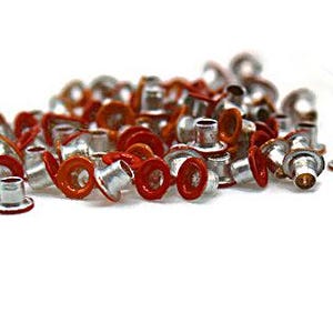 Red Eyelets, 1/8 inch, 200 Eyelets, Red, Scrapbooking, Valentines, Round Metal, Eyelets, Red Round, Scrap Booking, 1/8 Red Eyelet, Red Gromm