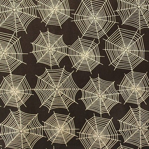 Spider Web Fabric, Black Cream Fabric, Cob Web Fabric, 18 x 44, Black and Cream, Halloween Fabric, Fall Decor, Halloween Decor, Cotton