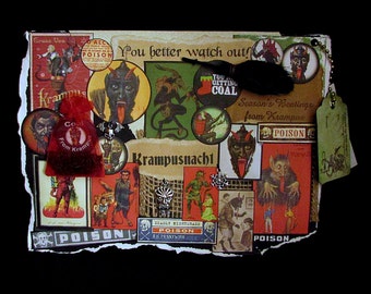 Christmas Devil, Devil Card, Gruss Vom Krampus, 56, Krampus Christmas, Merry Krampus Card, Christmas Card, Krampus Card, Krampus Greeting