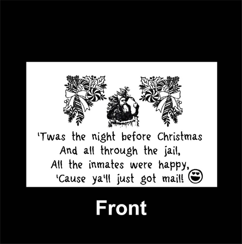 Inmate Christmas Prison Christmas Prison Greeting Card Etsy