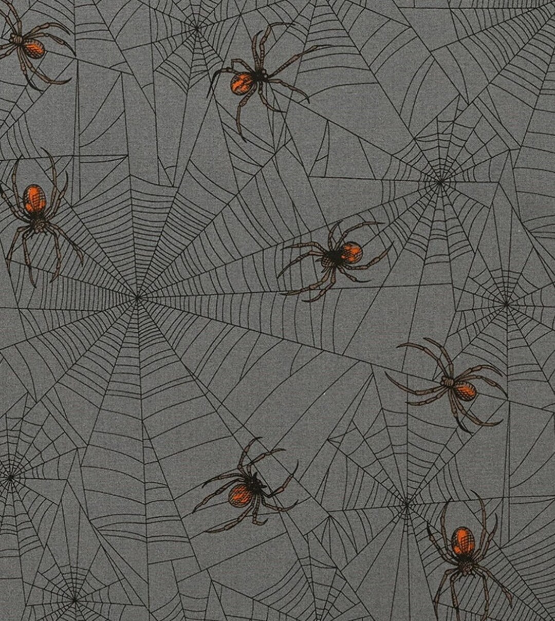 Spider  Fabric Gray Spider Fabric Cob  Fabric 21 X Etsy
