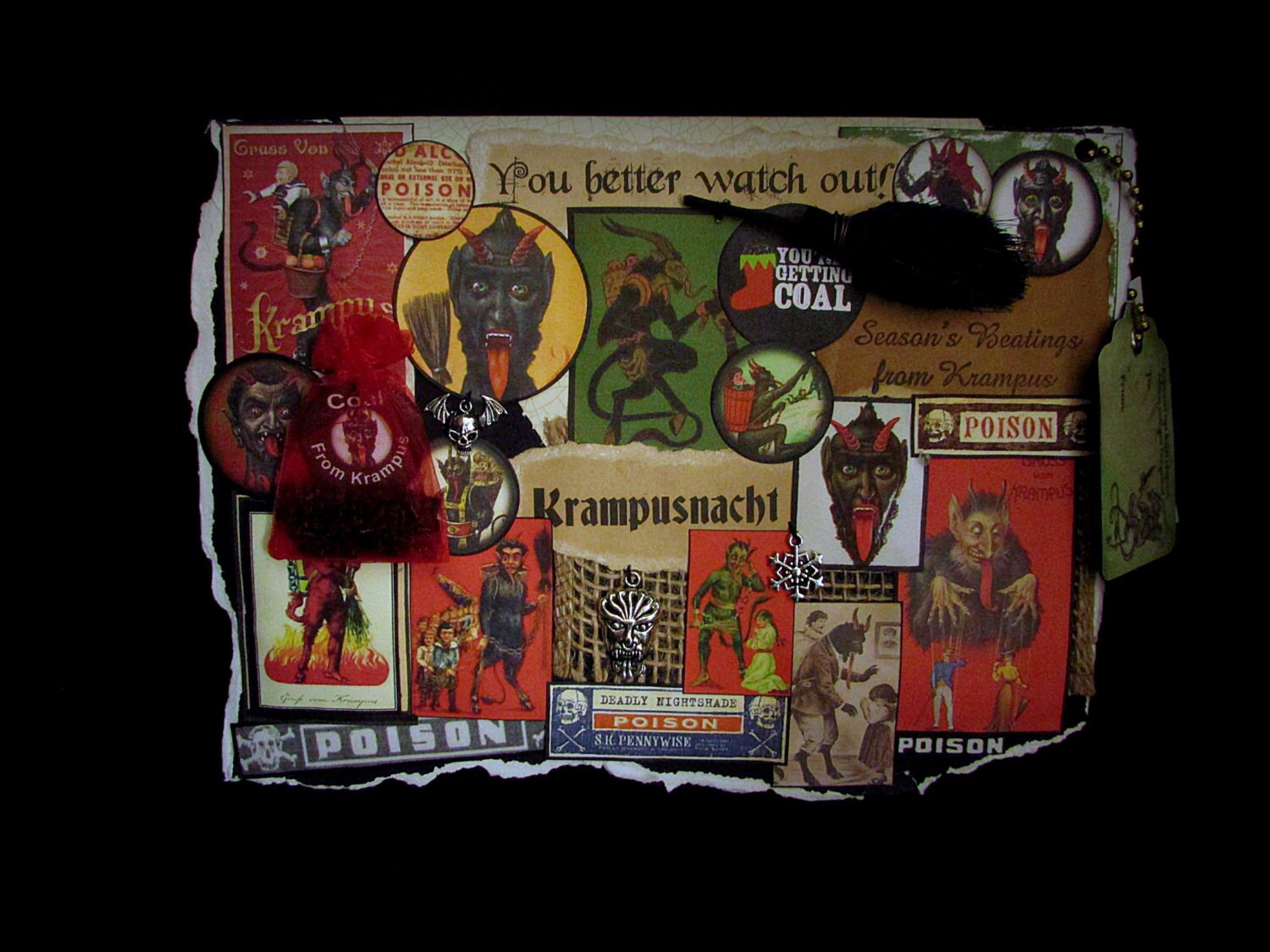 Christmas Devil Devil Card Gruss Vom Krampus 56 Krampus - Etsy