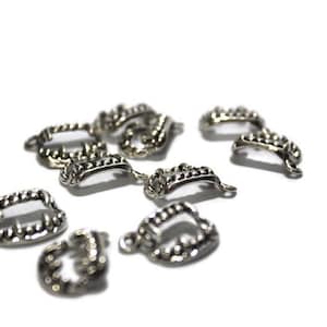 Vampire Charms, Vampire Teeth, 12mm x 15mm, Vampire Fangs Charm, Set of 10 Charms, Teeth Charms, Silver Tone, Dracula Teeth, Fangs Charms