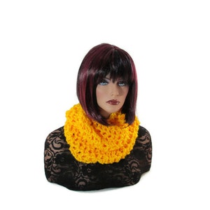 Yellow Cowl, Gold Scarf, Yellow Infinity Scarf, Men Scarf, Citrine Scarf, Yellow Scarf, Medieval, Women Scarf, Knit Scarf, Renaissance, Croc