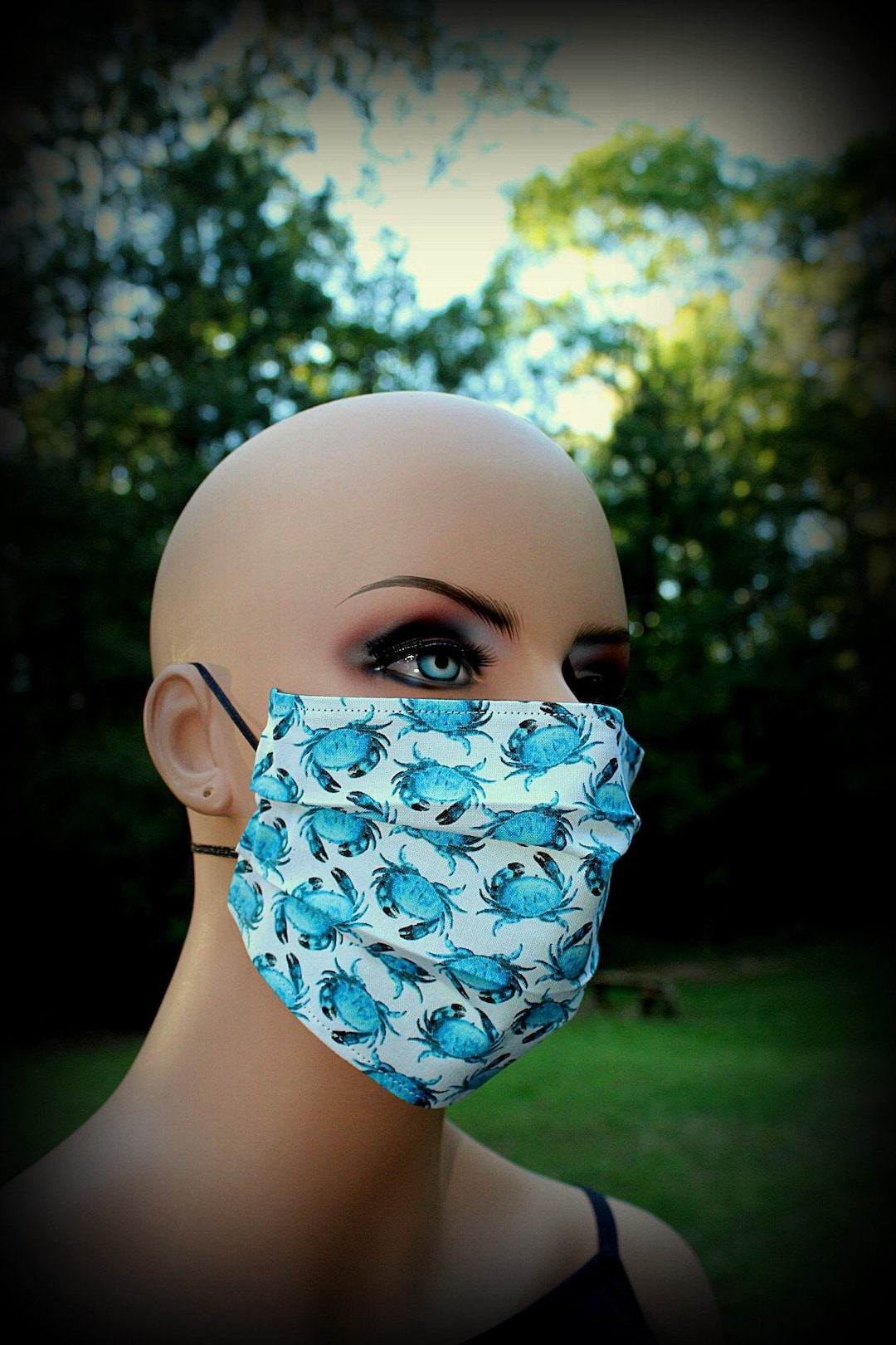 Fabric Face Mask, Blue Crab Mask, Crab Mask, Maryland Crab Mask, Face