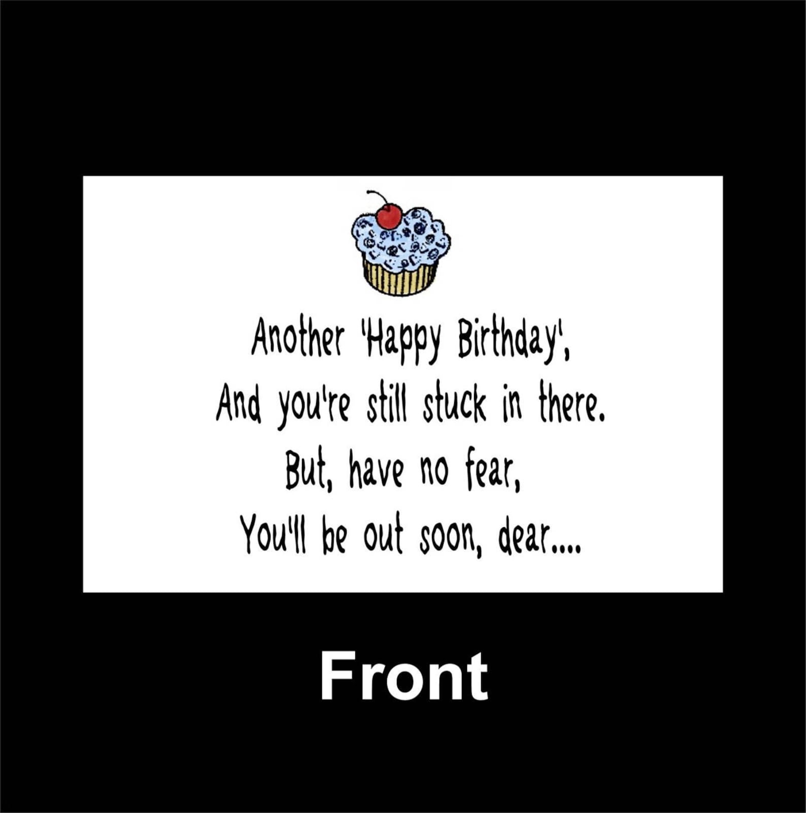 Inmate Birthday Card Prison Greeting Card Humorous Card Etsy