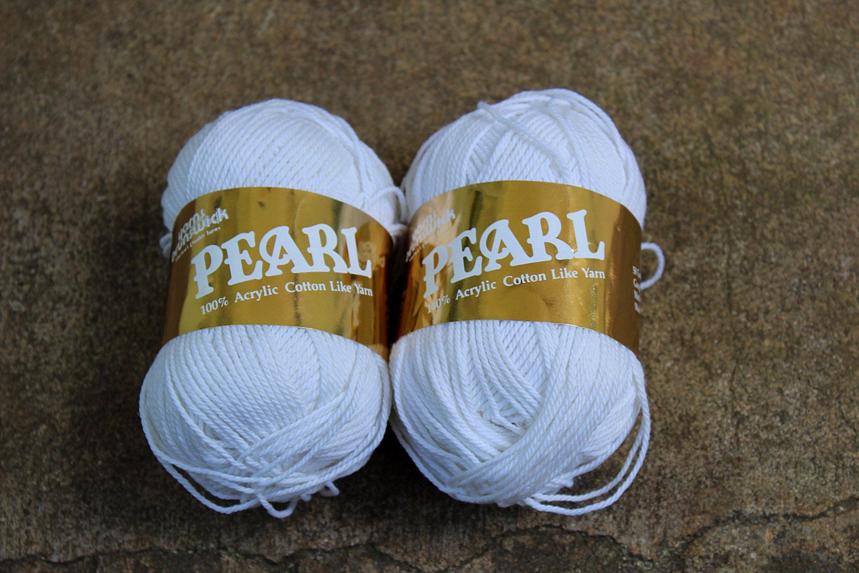 White Yarn, 2 Skeins Yarn, Pearl, Cotton Like Yarn, Yarns