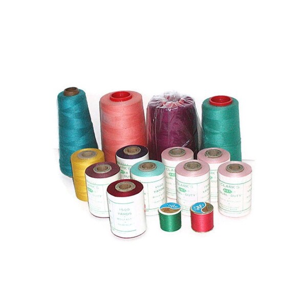 Thread Lot, Sewing Thread, Spools of Thread, Blue, Peach, Pink, Yellow, Green, Purple, Lot of Thread, Destash, Bulk, Vintage