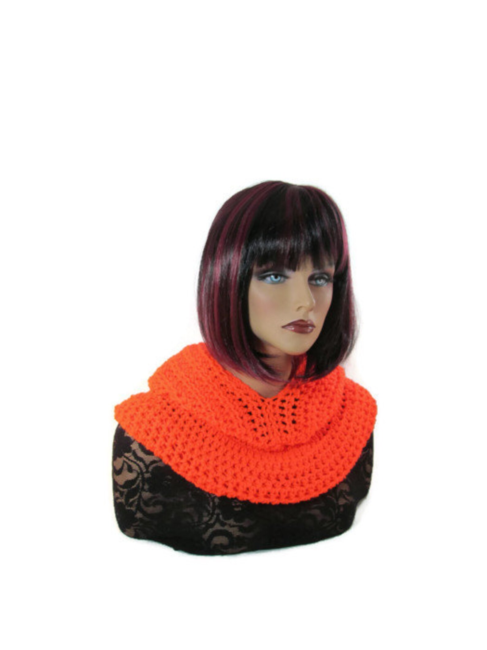 Neon Orange Scarf Womens Scarf Hunters Hat Fishermans Hood Etsy