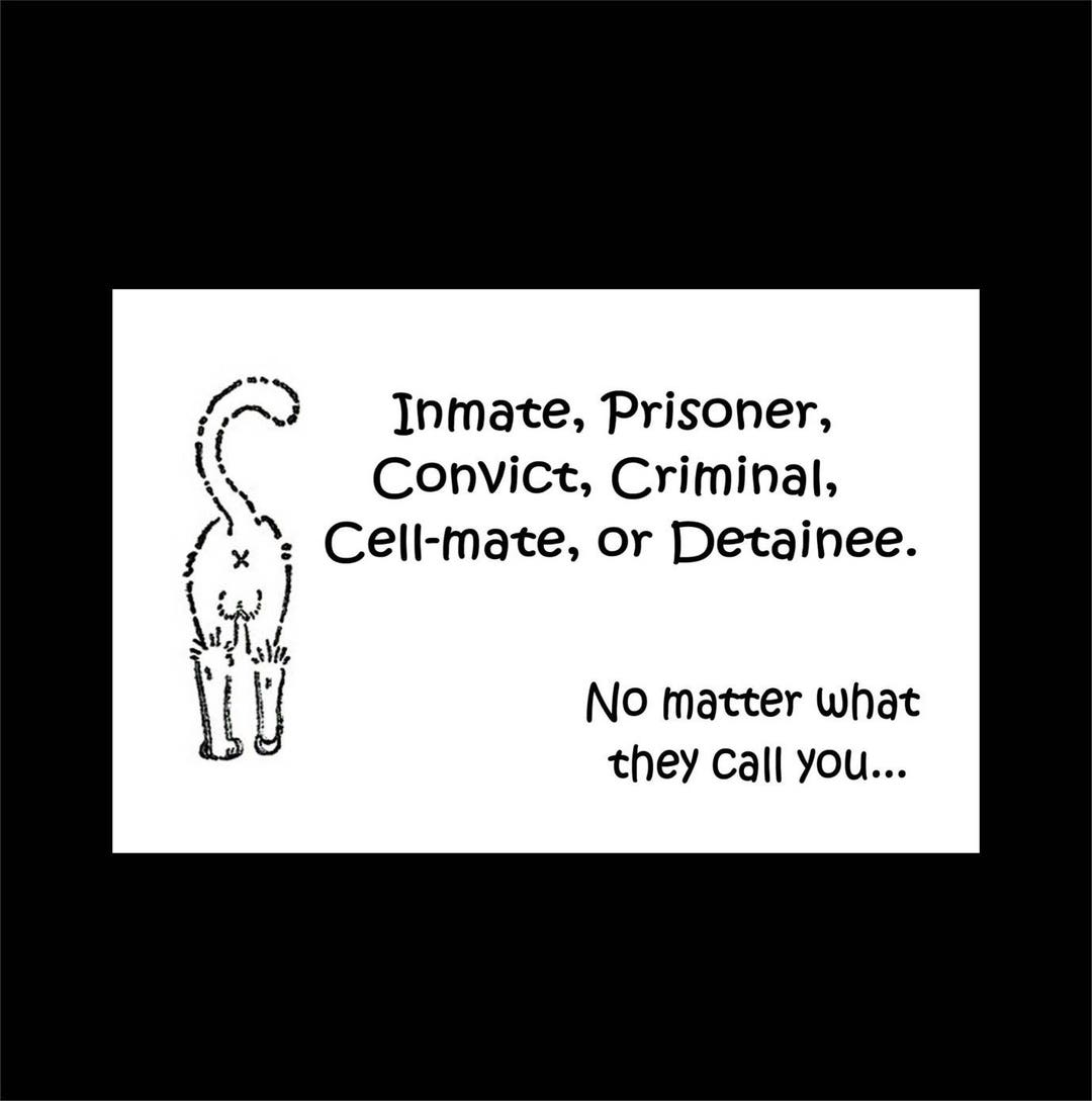 Miss You Card, Encouragement Card, Prison Card, Convict Card, Prison Greeting Card, Inmate Card