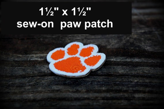 Clemson Paw Patch 1 Half In X 1 Half In Tiger Paw Patch Clemson Logo Orange And White Clemson Applique Clemson Orange Tiger Paw Appl
