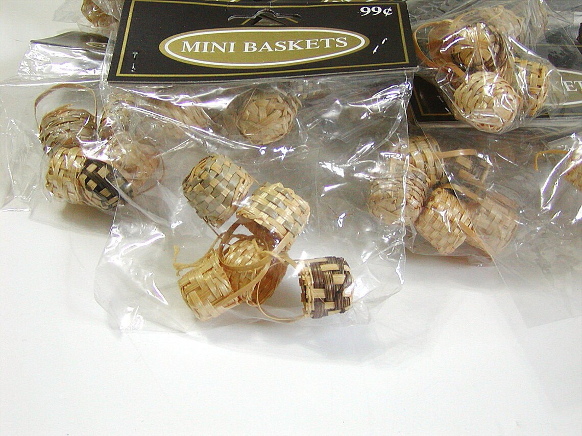 Miniature Basket Wicker Basket Natural Bulk 23 Packs Tiny Etsy