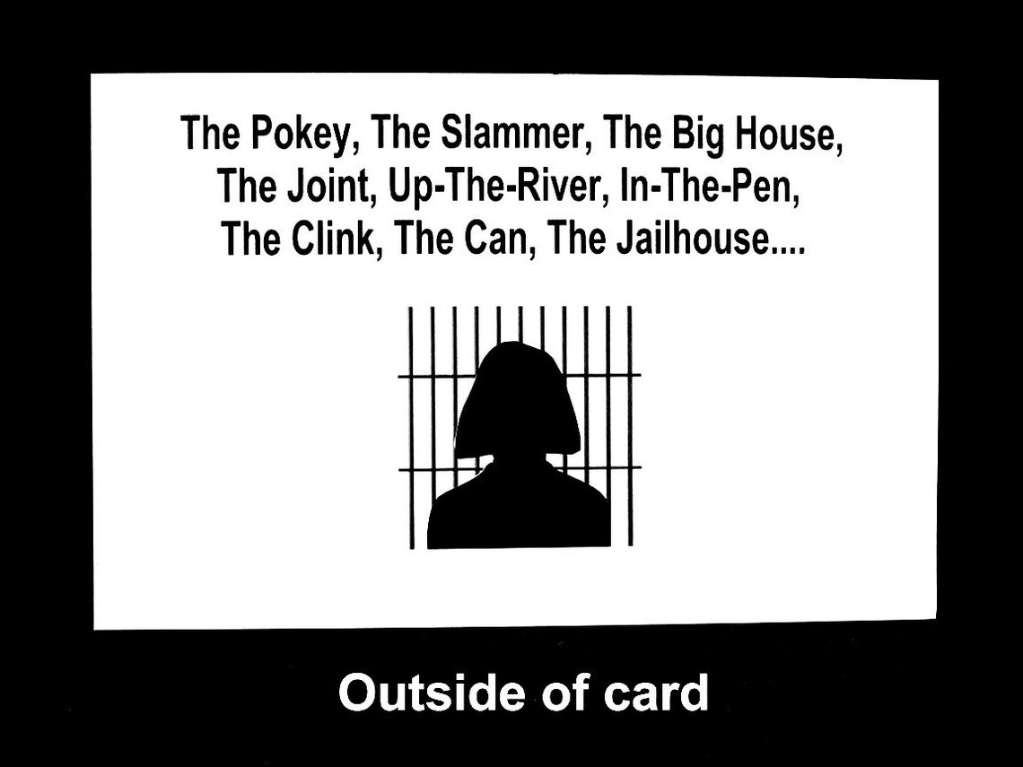 Humorous Card Prison Greeting Card Jail Card Incarceration Etsy