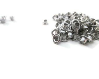 Silver Eyelets, 1/8 inch, 200 Eyelets, Silver, Scrapbooking, Round Metal, Eyelets, Silver Round, Scrap Booking, 1/8 Silver Eyelet, Silver