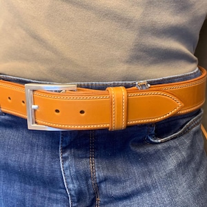 Handmade Belts – Light Havana – British Leather – French Buckles