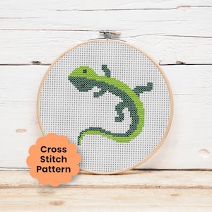 Lizard Mini Cross Stitch Pattern