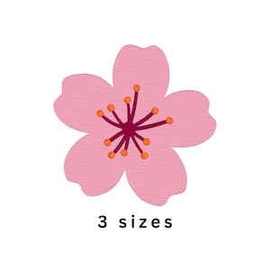 Cherry Blossom Sakura Pink Flower Machine Embroidery File