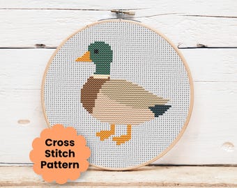 Mallard Duck Mini Cross Stitch Pattern