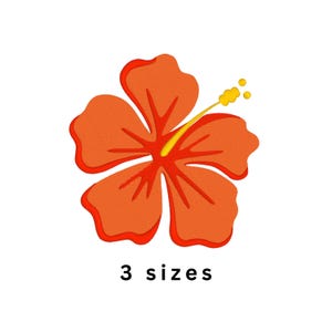 Hawaiian Hibiscus Flower Machine Embroidery File