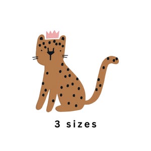 Baby Leopard Embroidery Design (PES, JEF, DST) Digital File