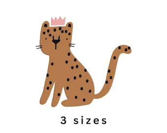 Diseño de bordado de leopardo bebé (PES, JEF, DST) Archivo digital
