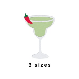 Pittige Margarita Cocktail Patch Machine Borduurbestand