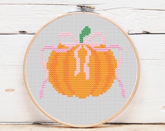 Mini-Kreuzstichmuster „Coquette Pumpkin“ für Herbst