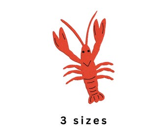 Crawfish Lobster Seafood Machine Embroidery File