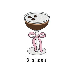 Espresso Martini Machine Embroidery File