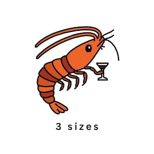 Shrimp Cocktail, Espresso Martini Machine Embroidery File